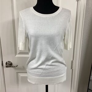 Ann Taylor Factory Ivory Knit Top